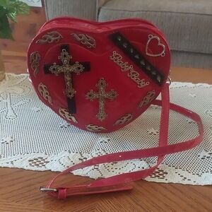 Red Heart Crossbody Bag
